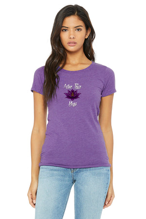 Open image in slideshow, Purple Lotus - Women&#39;s Short Sleeve Tri-Blend
