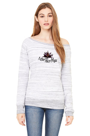 Fire Lotus - Women's Sponge Fleece Wide Neck Sweatshirt
